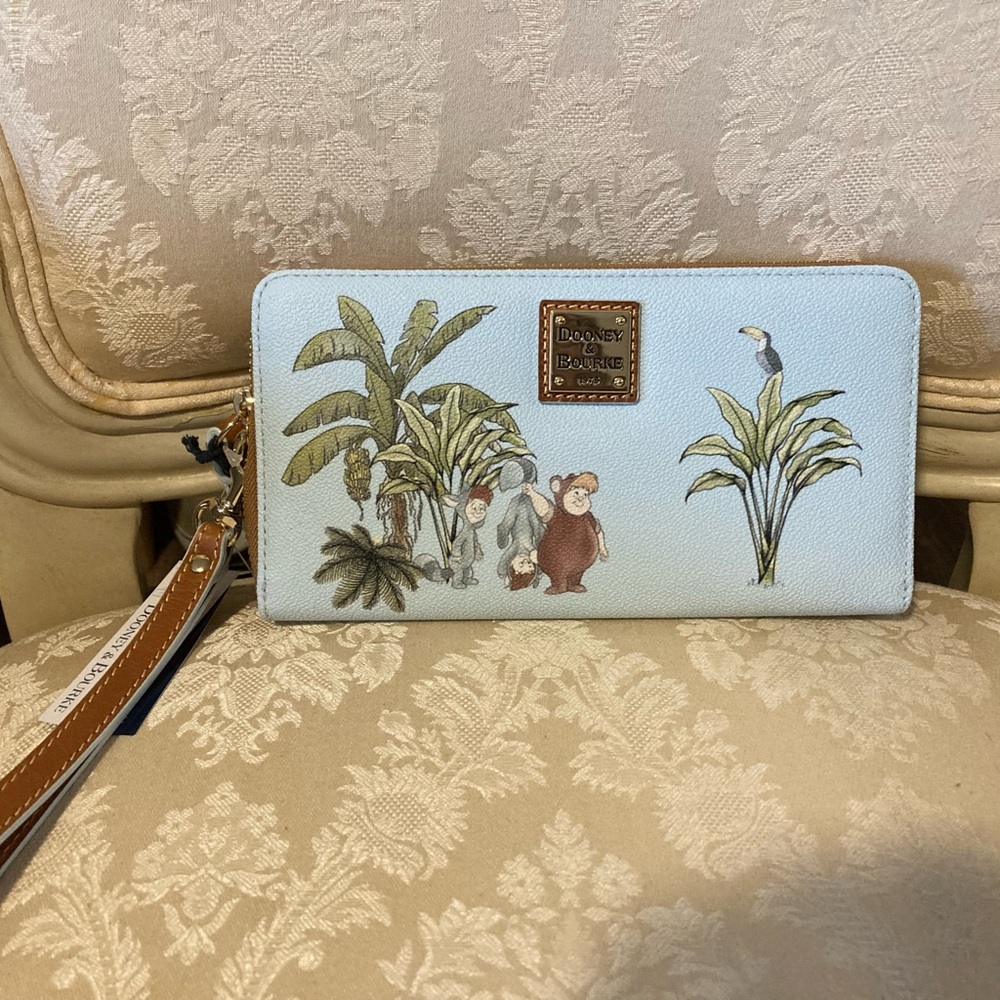 Dooney and Bourke Disney Leather Light Blue Wristlet Wallet - Picture 5 of 9
